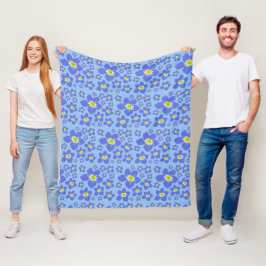 Vergiss mich nicht, Blume Design auf Fleece Blanke