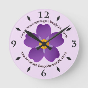 Vergiss mich nicht, die Acrylmauer-Uhr zu Blume Runde Wanduhr