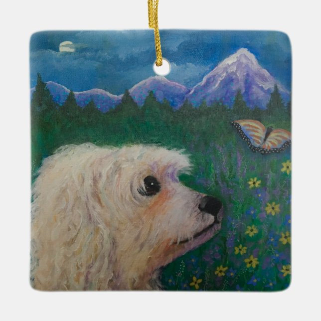 Vergiss mich nicht keramikornament (Vorderseite)