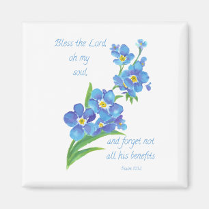 Vergiss mich nicht, segne den Lord Bible Verse! Magnet