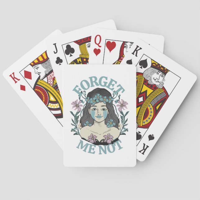 Vergiss mich nicht spielkarten (Rückseite)