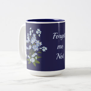 Vergiss mich nicht zweifarbige tasse