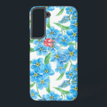 Vergiss nicht, dass ich kein nahtloses Blumenmuste Samsung Galaxy Hülle<br><div class="desc">Wasserfarbene nahtlose Muster-Design mit vergessen mich nicht Blume und Ladybugs.</div>