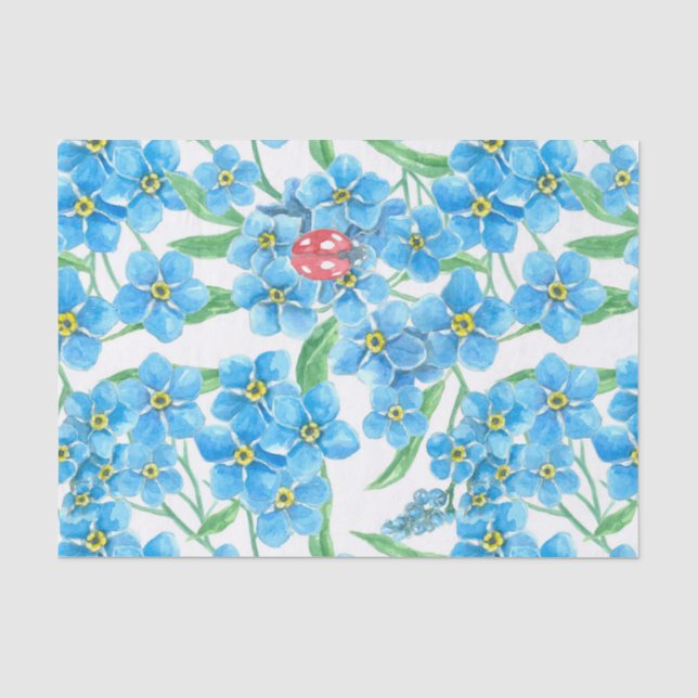 Vergiss nicht, dass ich kein nahtloses Blumenmuste Seidenpapier (Vorderseite)