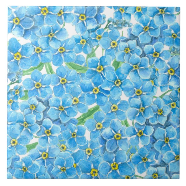 Vergiss nicht, dass ich keine Aquarellfarbe habe Fliese (Vorderseite)
