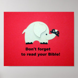 Vergiss nicht, deine Bibel zu lesen! Poster
