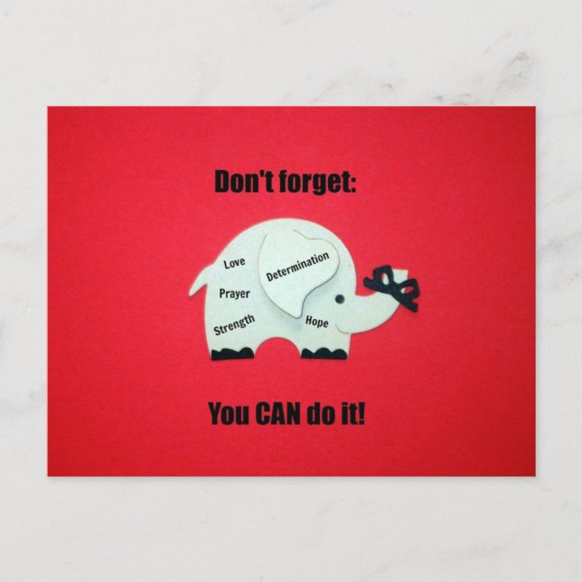 Vergiss nicht: Du kannst es tun! Postkarte (Vorderseite)