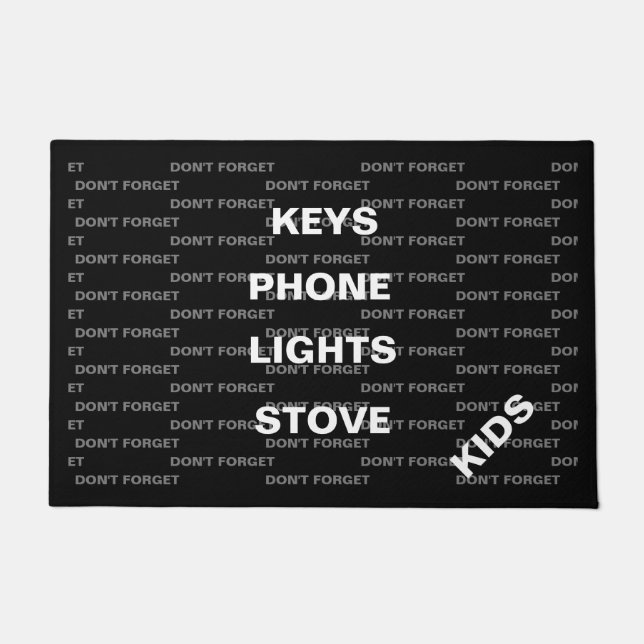 Vergiss nicht fußmatte (Vorderseite)