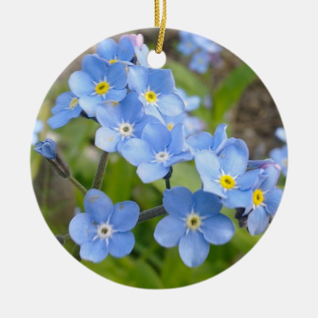 Vergiss nicht, mich zu verzieren keramikornament (Vorne)