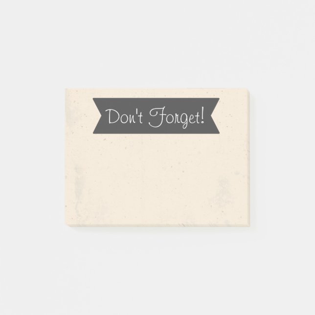 Vergiss nicht! post-it klebezettel (Vorderseite)