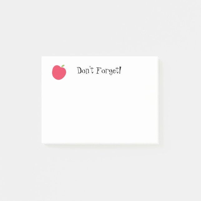 Vergiss nicht  post-it klebezettel (Vorderseite)