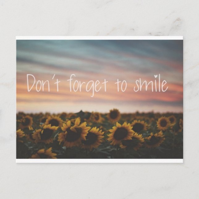 Vergiss nicht, Postkarte zu lächeln (Vorderseite)