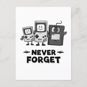 Vergiss nie Casse-Band Retro-Ästhetik der 90er Postkarte