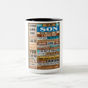 Vergiss nie, dass ich Liebe U - Vater zu Sohn Tasse