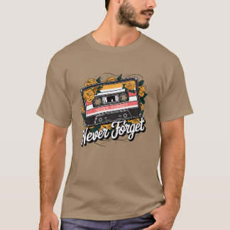 VERGISS NIE EIN farbiges Geschenk mit Kassette T-Shirt