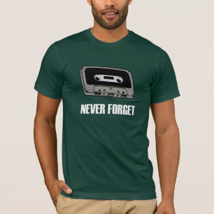 Vergiss Nie Kassette Band Dunkles T-Shirt