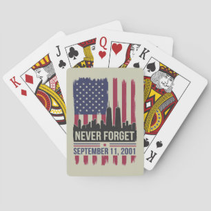 Vergiss Nie September 11 2001 Gedenktag USA Spielkarten