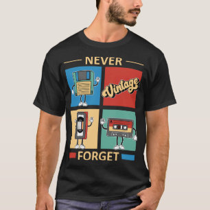 Vergiss niemals Diskette VHS-Kassette Kassette T-Shirt