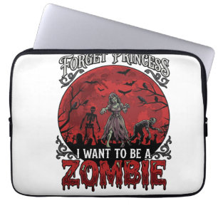 Vergiss Prinzessin Zombie Blutmond Friedhof Fleder Laptopschutzhülle