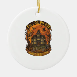 Vergiss Süßigkeiten, gib mir einfach Alpaka Hallow Keramik Ornament
