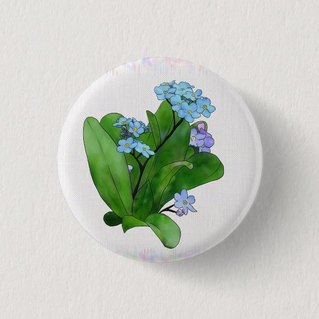 Vergissmeinicht Button (Vorderseite)