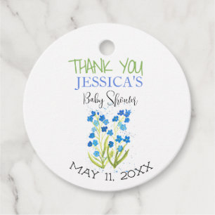 Vergissmeinnicht Blaue Blumen Texas Baby Shower Mä Geschenkanhänger