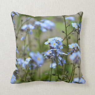 Vergissmeinnicht-blaues Blumen-Kissen Kissen
