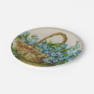 Vergissmeinnicht blüht Picknick-Pappteller Pappteller