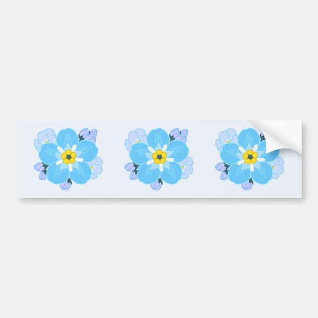 Vergissmeinnicht-Blume Autoaufkleber (Vorne)