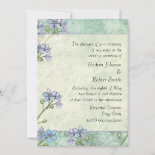 Vergissmeinnicht-Blumen-Hochzeitsempfang im Frühli Einladung