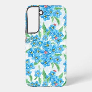 Vergissmeinnicht-Blumen und Marienkäfer Samsung Galaxy Hülle
