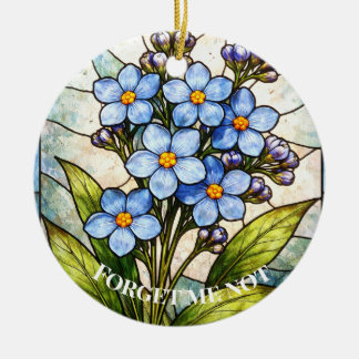 Vergissmeinnicht-Blumenfenster-Dekoratives Trauers Keramik Ornament