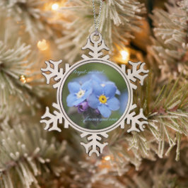Vergissmeinnicht für immer und überhaupt! schneeflocken Zinn-Ornament