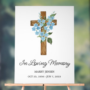 Vergissmeinnicht-Kreuz-Gedenkfriedhof Acrylschild