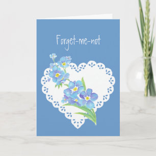 Vergissmeinnicht Liebesgedicht und Blume Karte
