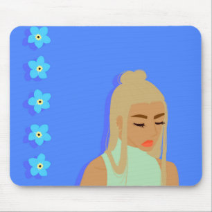 Vergissmeinnicht-Mädchen-Mausunterlage Mousepad