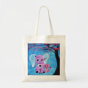 Vergissmeinnicht Rosa Elefant Katze Kirschblüten K Tragetasche