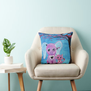 Vergissmeinnicht Süßer Elefant Katze Kirschblüten  Kissen