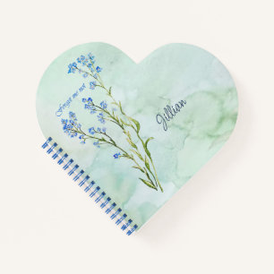 Vergissmeinnicht Wasserfarben-Gartenblume Notizbuch