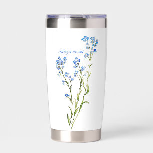 Vergissmeinnicht Wasserfarben-Gartenblume Thermobecher