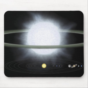 Vergleich der Größe eines hypergiant Sternes Mousepad