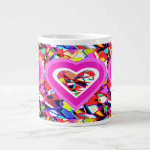 Verglühende Liebe auf einem Mosaikmuster Jumbo-Tasse