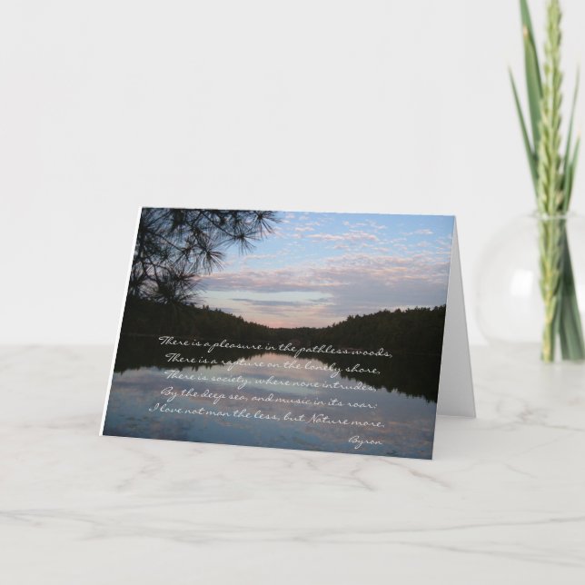 "Vergnügen am pathless Holz" Gruß-Karte Karte (Vorderseite)