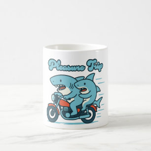 Vergnügen Cartoon Haifischsammlung Kaffeetasse