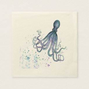 Vergnügen farbenfrohe Octopus Ocean Tier Schöne Ku Serviette