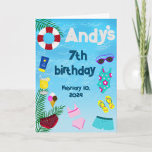 Vergnügen im Pool Schwimmbad Geburtstagsparty