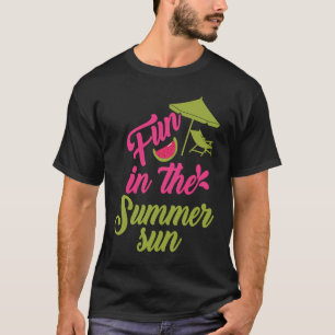 Vergnügen im Sommer Sonne Tropical Beach Sommer Va T-Shirt