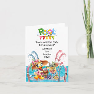 "Vergnügen Sie sich: Duck Pool Party mit Drinks!" Einladung