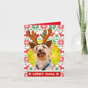Vergnügen Sie sich mit eigenem Weihnachtspet Foto Einladung