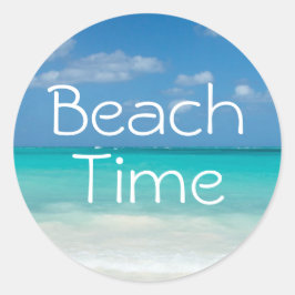 Vergnügen Tropical Beach Time Vacation Runder Aufkleber